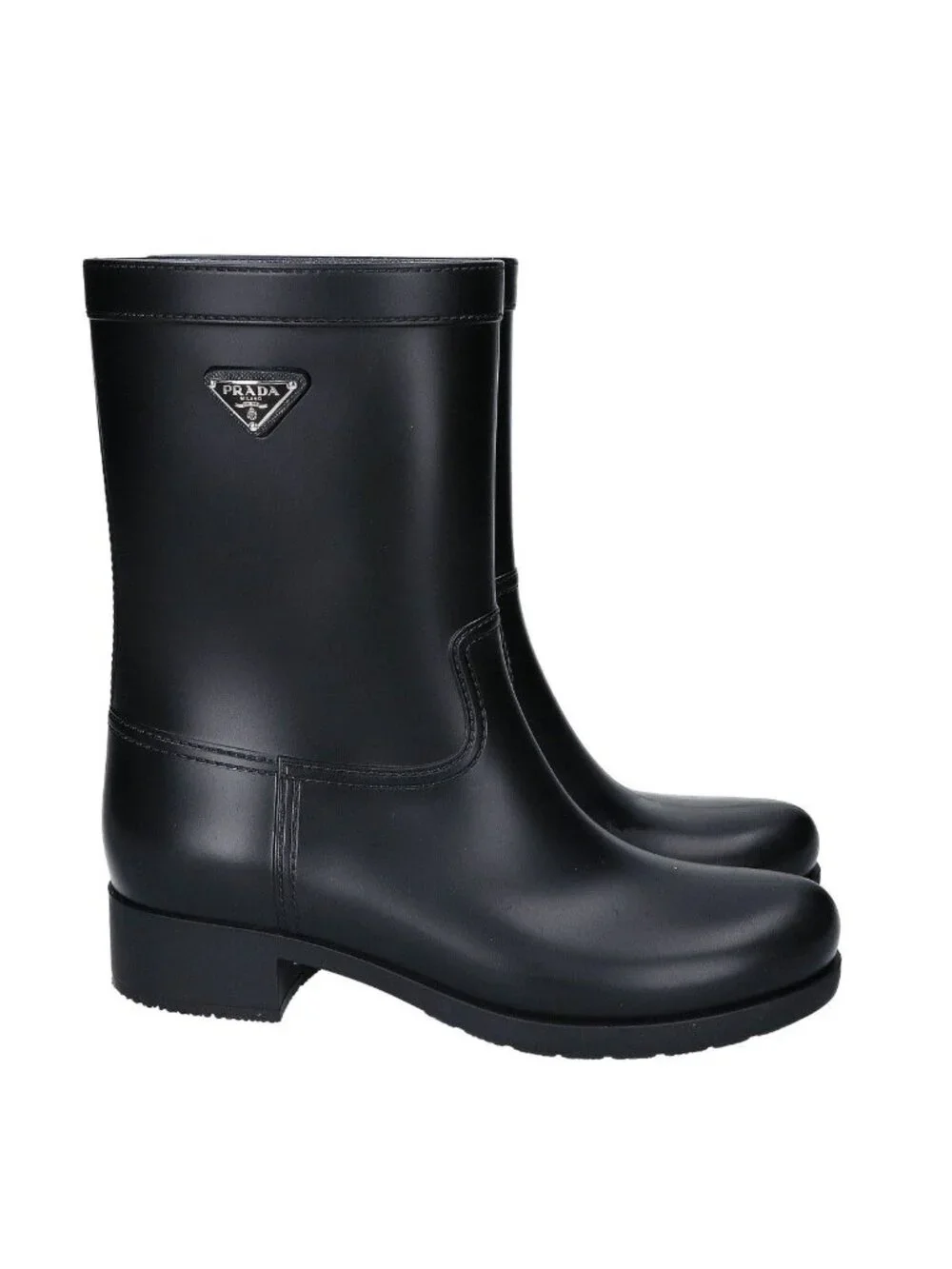 Prada Triangle Logo Rain Boots